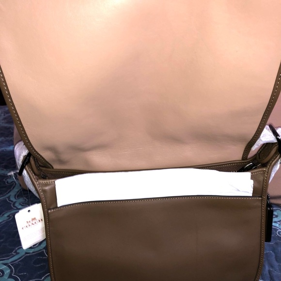 Authentic Limited Edition 75th Anniversary COACH saddle bag 9170 in Dark Fatigue - Picture 11 of 16